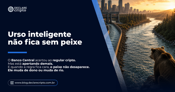 Urso inteligente não fica sem peixe