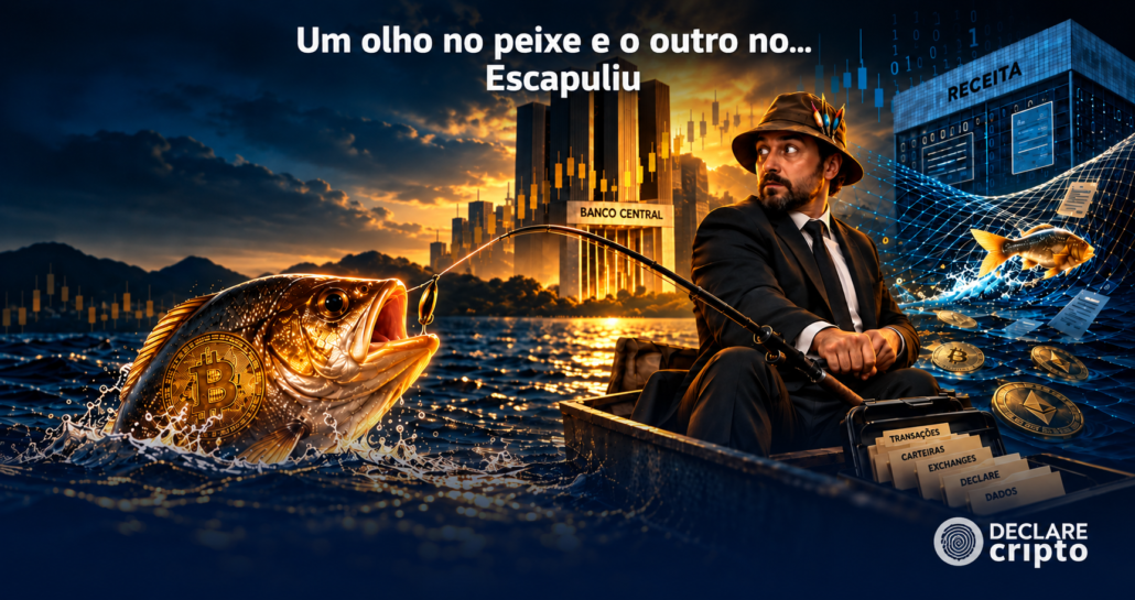 Um olho no peixe e o outro no… Escapuliu